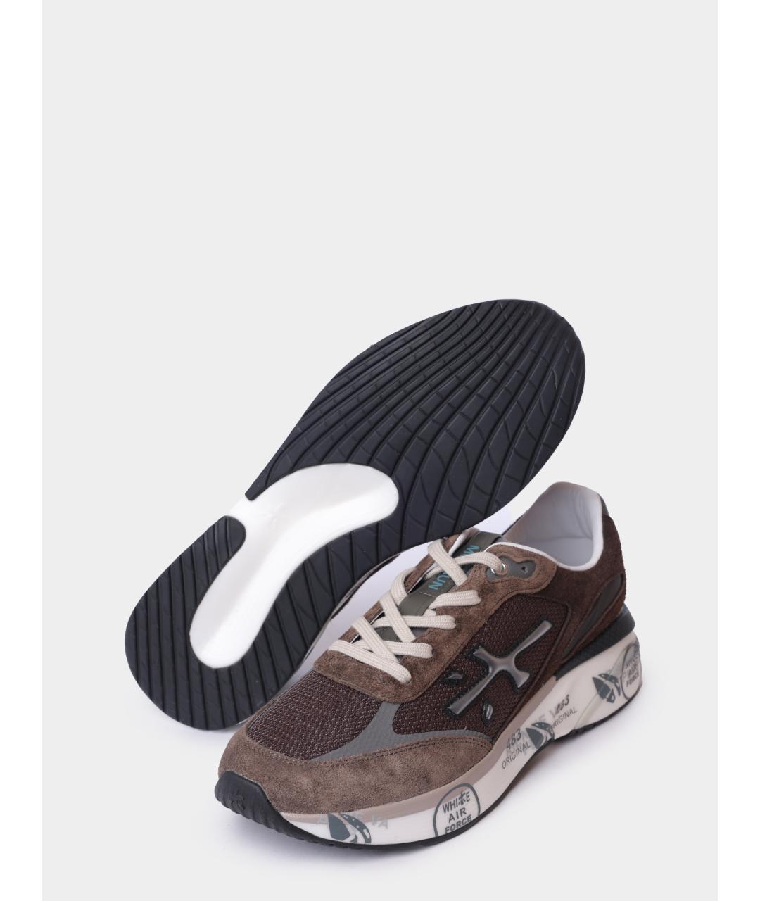 PREMIATA Коричневые низкие кроссовки / кеды, фото 4