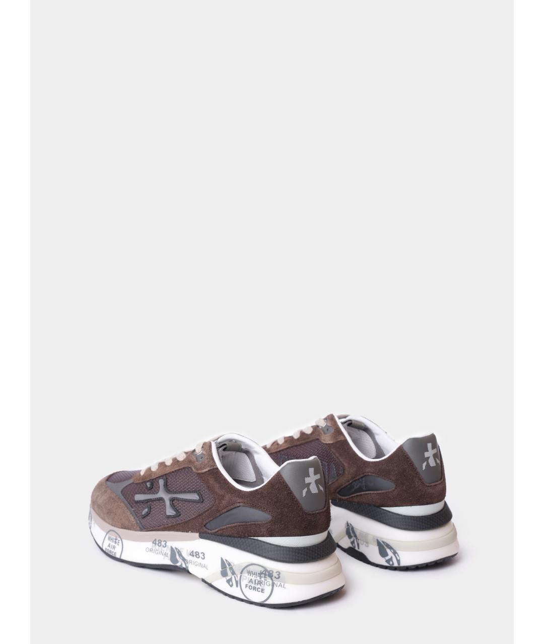 PREMIATA Коричневые низкие кроссовки / кеды, фото 5