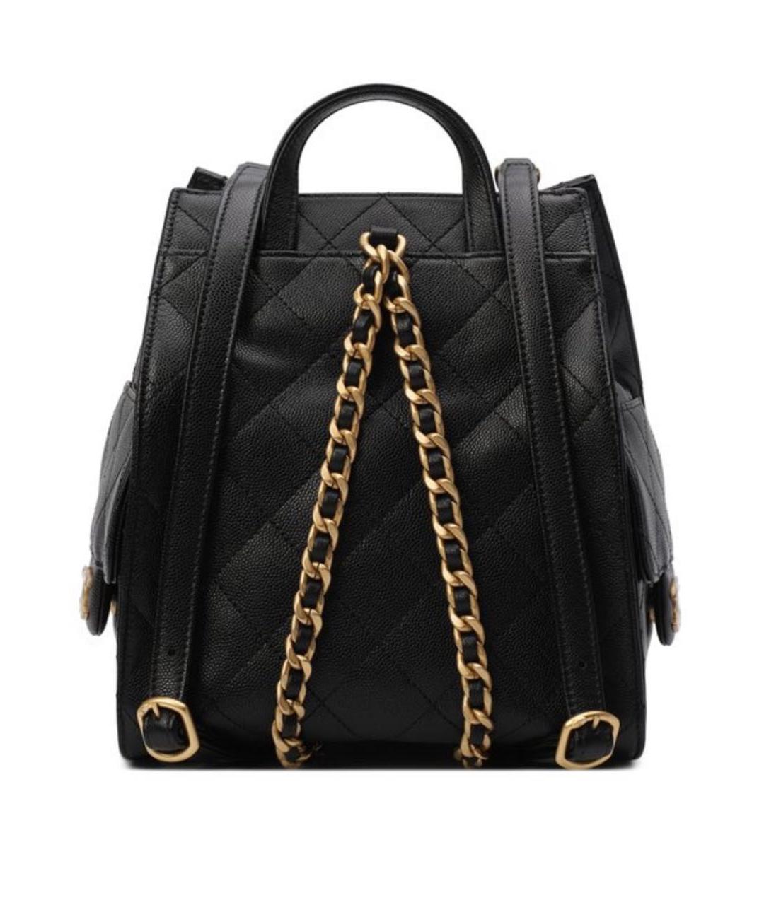 CHANEL Черный кожаный рюкзак, фото 3