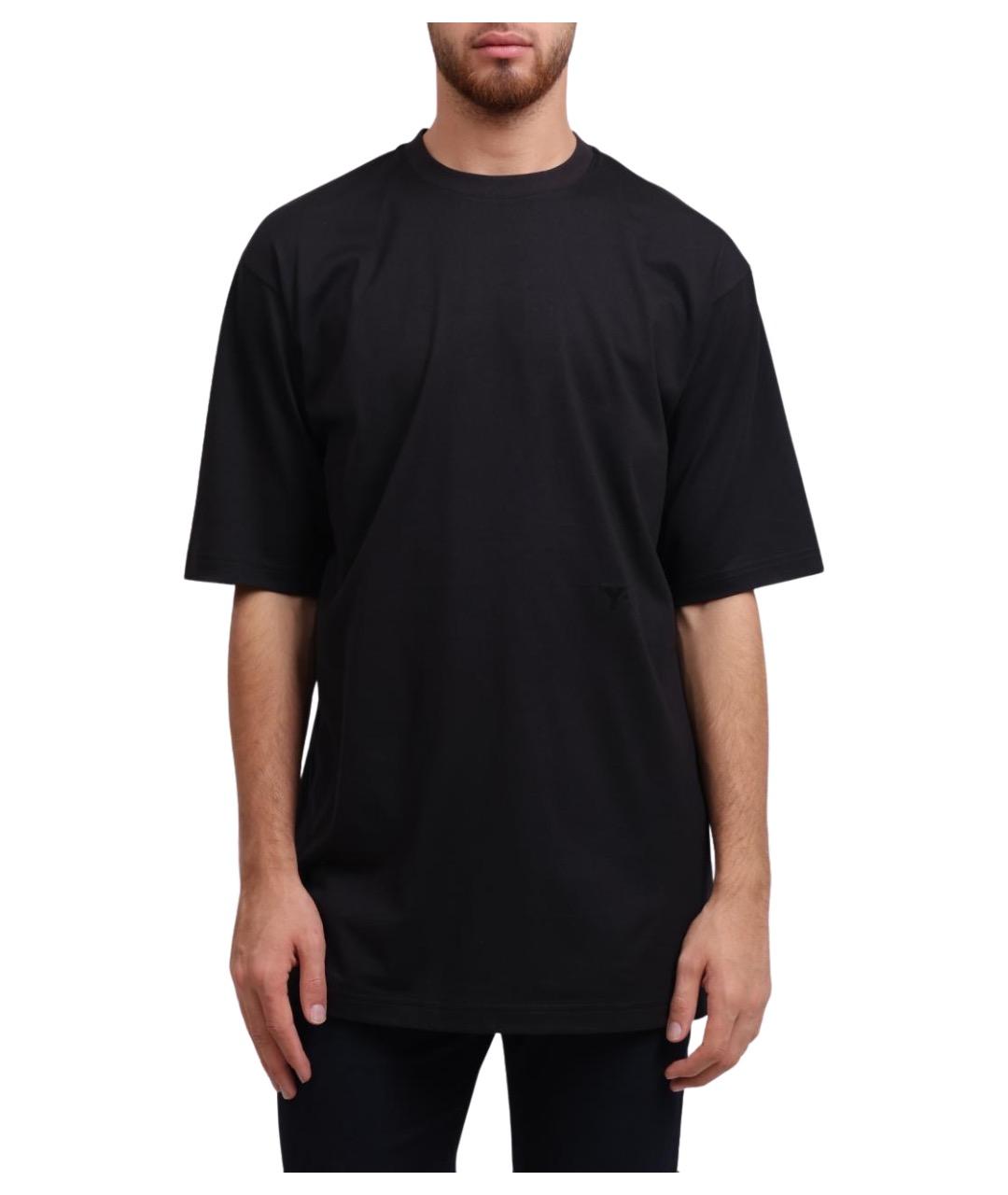 Y-3 Черная хлопковая футболка, фото 1
