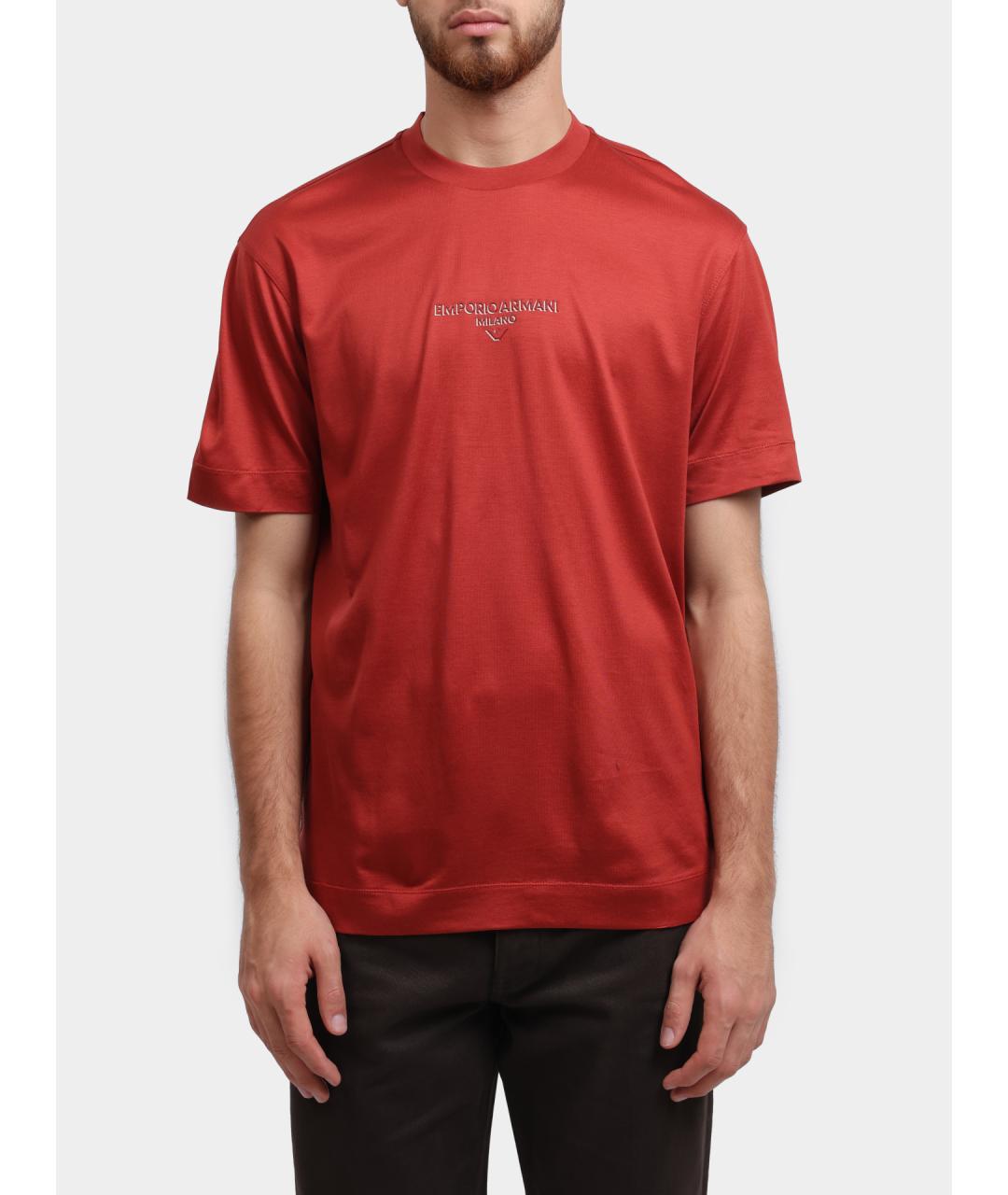 EMPORIO ARMANI Красная футболка, фото 2