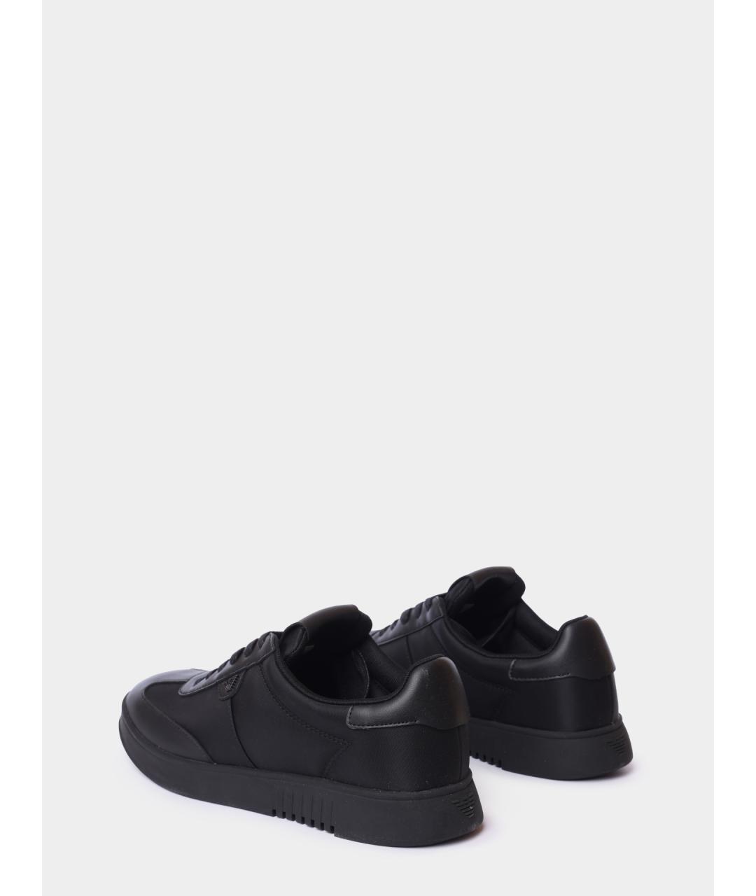 EMPORIO ARMANI Черные низкие кроссовки / кеды, фото 5