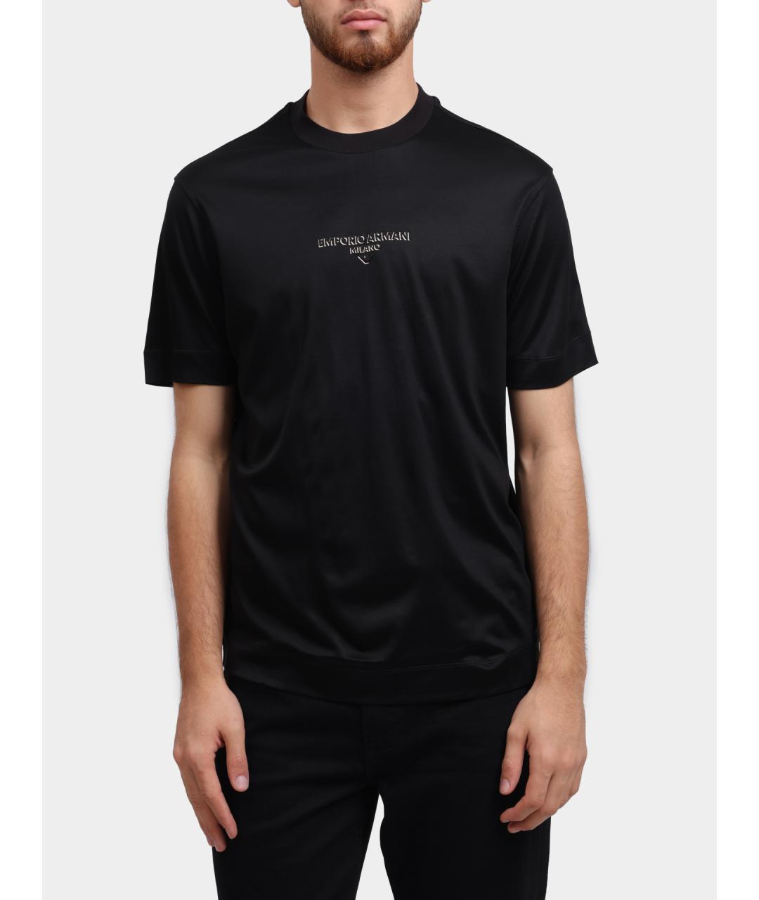 EMPORIO ARMANI Черная футболка, фото 1