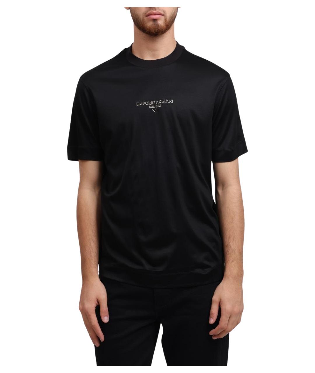 EMPORIO ARMANI Черная футболка, фото 5