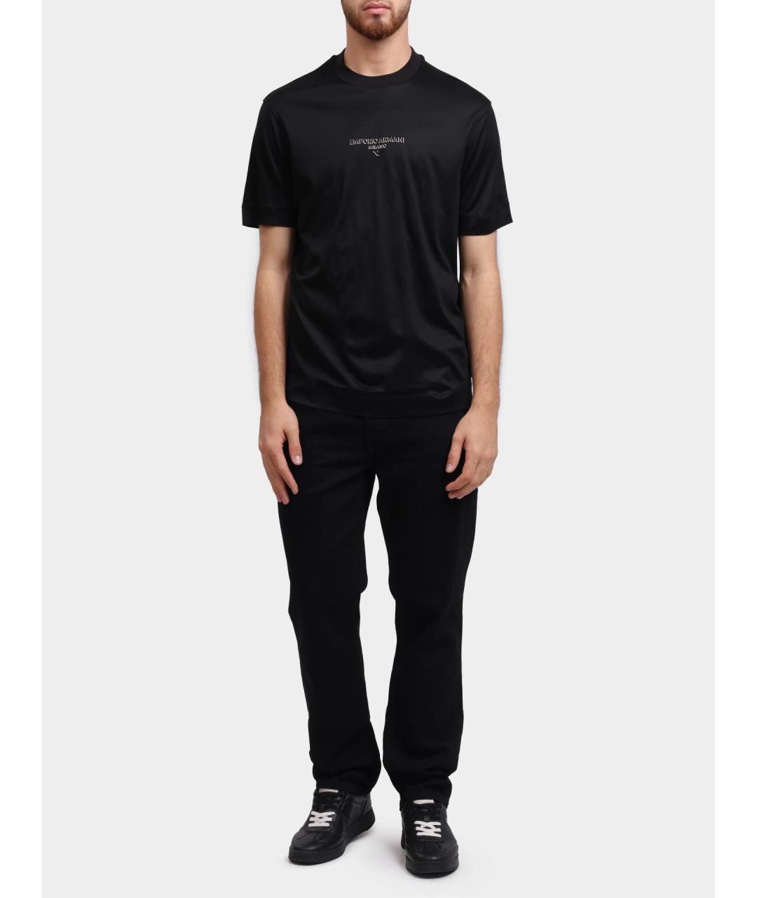 EMPORIO ARMANI Черная футболка, фото 4