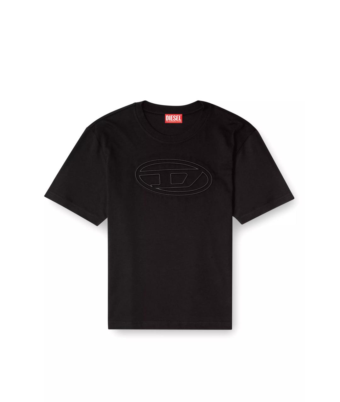 DIESEL Черная хлопковая футболка, фото 1