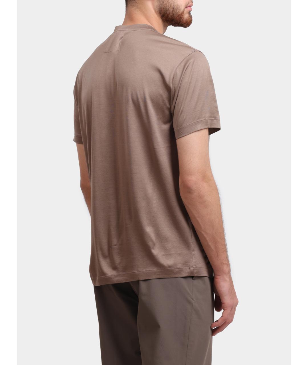 EMPORIO ARMANI Бежевая футболка, фото 4