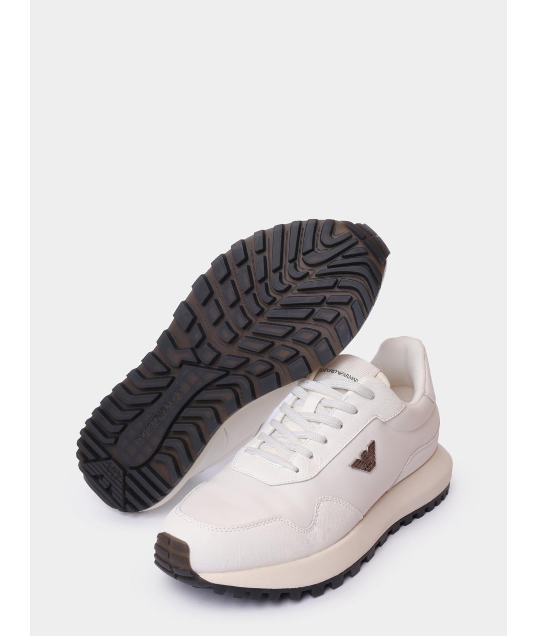 EMPORIO ARMANI Белые низкие кроссовки / кеды, фото 5