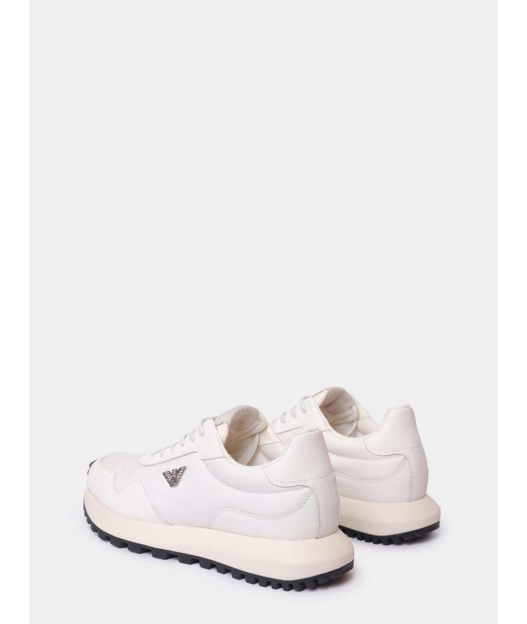 EMPORIO ARMANI Белые низкие кроссовки / кеды, фото 4