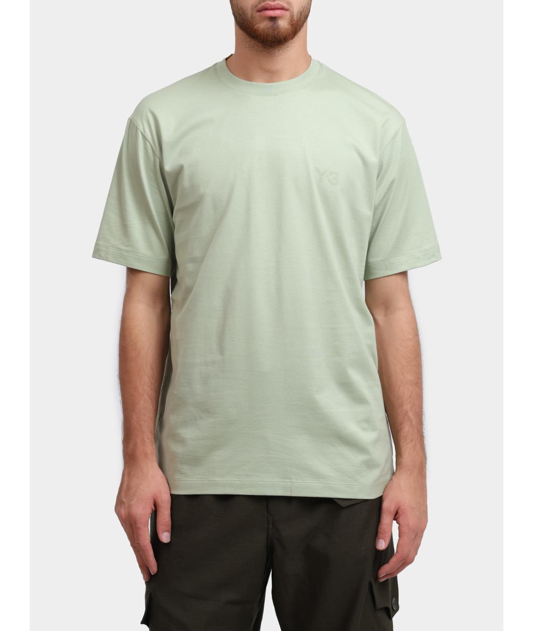 Y-3 Салатовая хлопковая футболка, фото 5