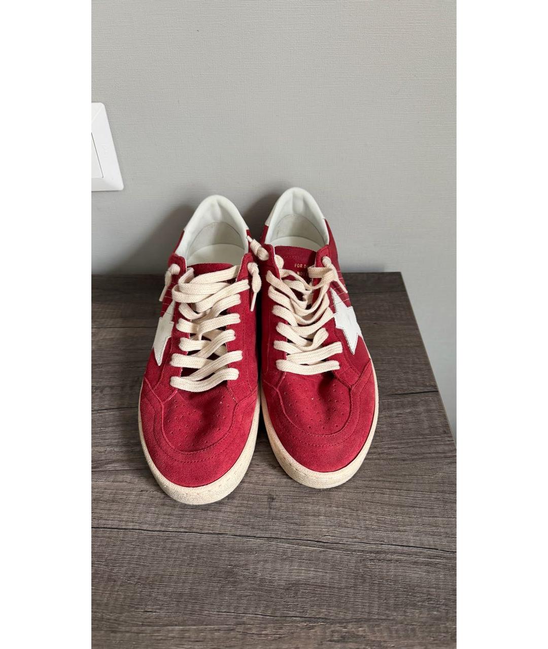 GOLDEN GOOSE DELUXE BRAND Красные замшевые кеды, фото 3