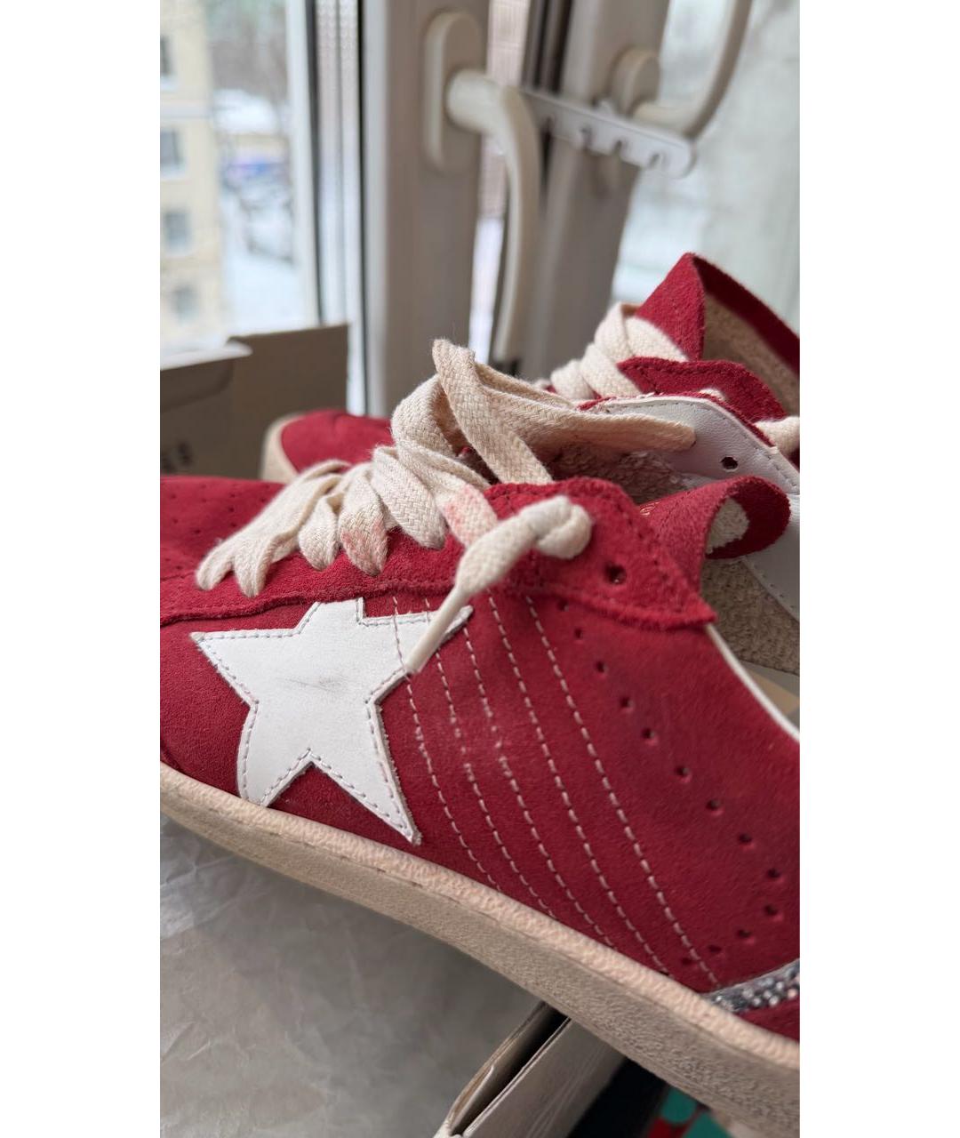 GOLDEN GOOSE DELUXE BRAND Красные замшевые кеды, фото 6
