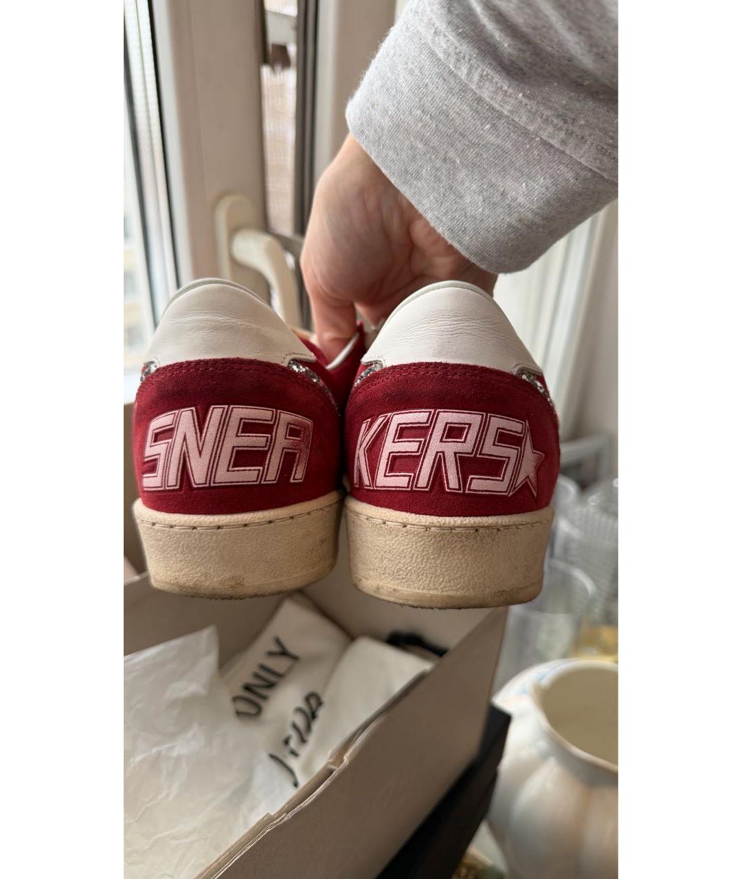 GOLDEN GOOSE DELUXE BRAND Красные замшевые кеды, фото 5