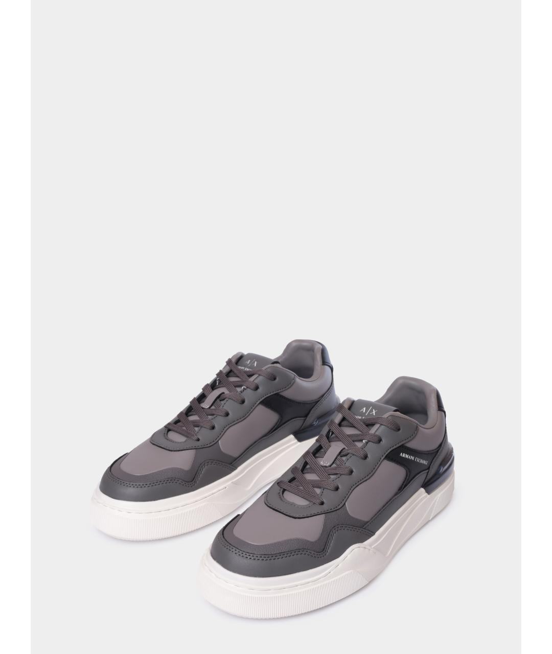 ARMANI EXCHANGE Серые высокие кроссовки / кеды, фото 2