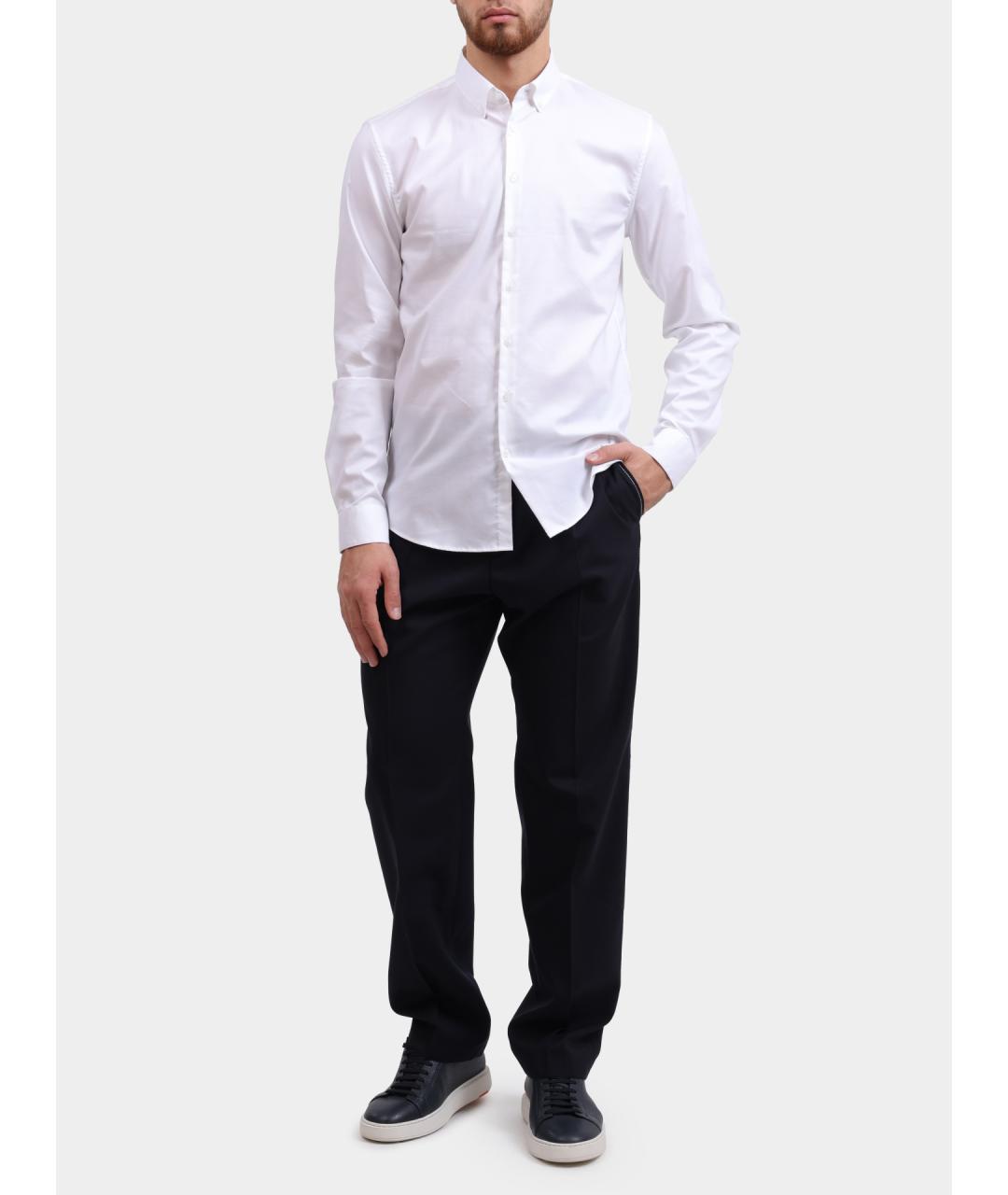 CALVIN KLEIN Белая хлопковая классическая рубашка, фото 2