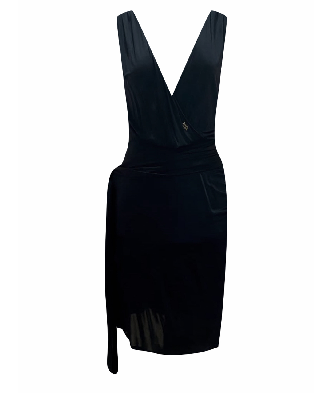 JOHN GALLIANO Черное вискозное платье, фото 1