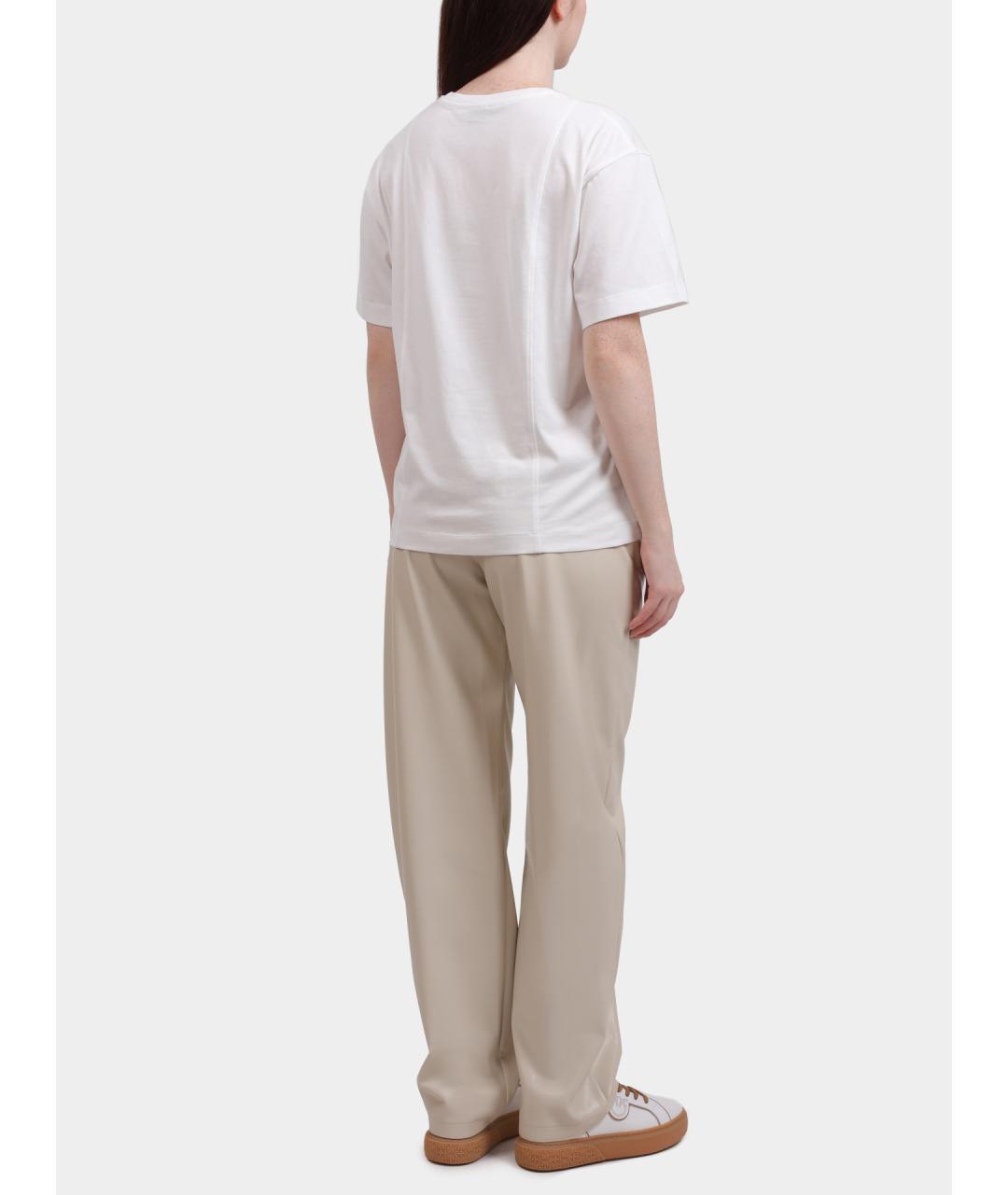 PINKO Белая хлопковая футболка, фото 5