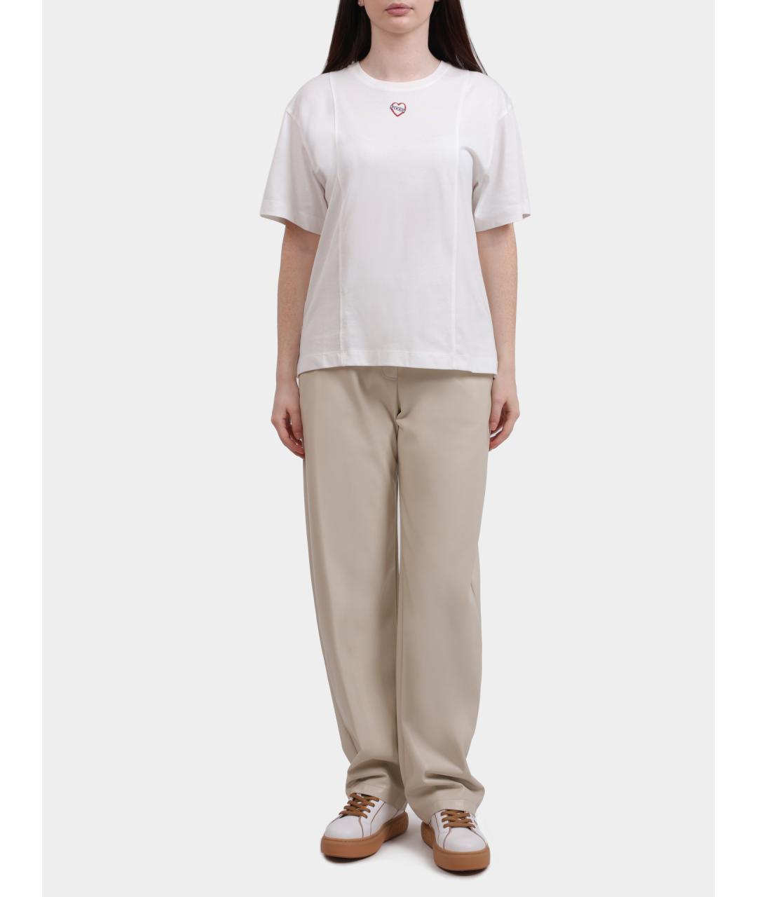 PINKO Белая хлопковая футболка, фото 2