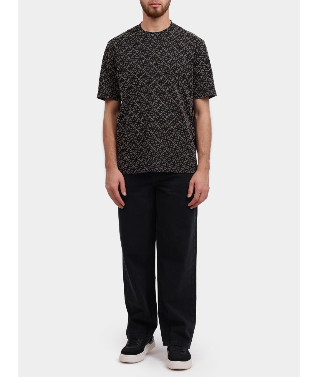 ARMANI EXCHANGE Черная хлопковая футболка, фото 2
