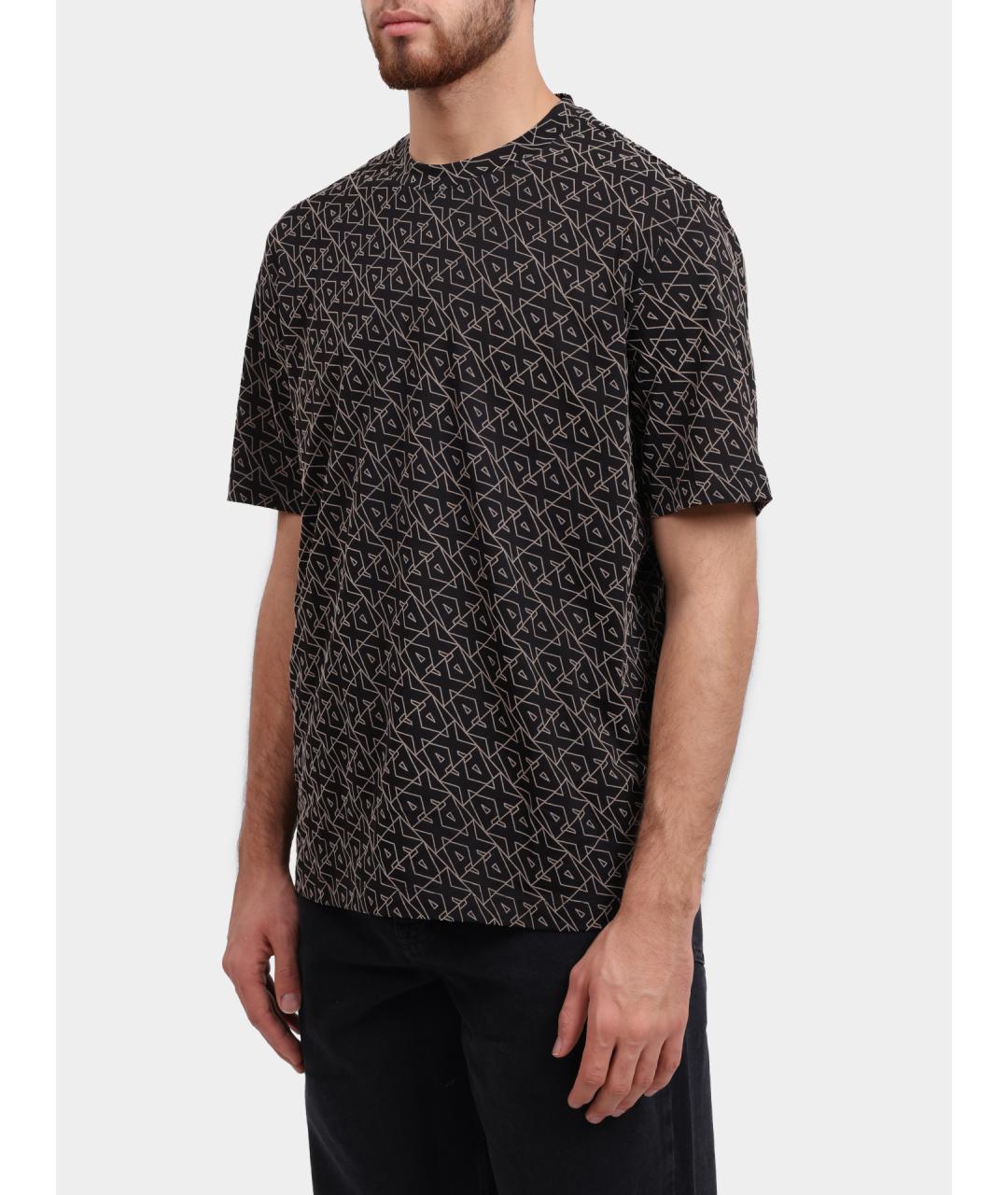 ARMANI EXCHANGE Черная хлопковая футболка, фото 3