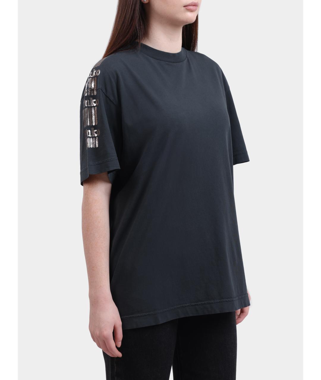 PINKO Серая хлопковая футболка, фото 4