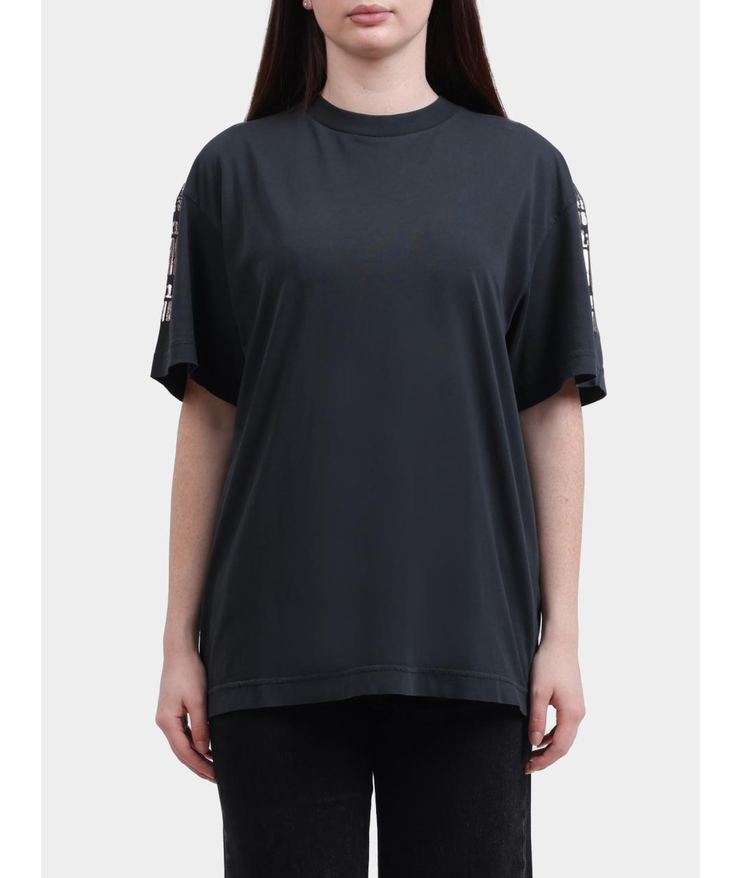 PINKO Серая хлопковая футболка, фото 6