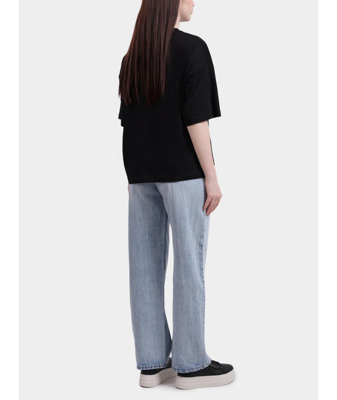 ARMANI EXCHANGE Голубые хлопковые прямые джинсы, фото 4