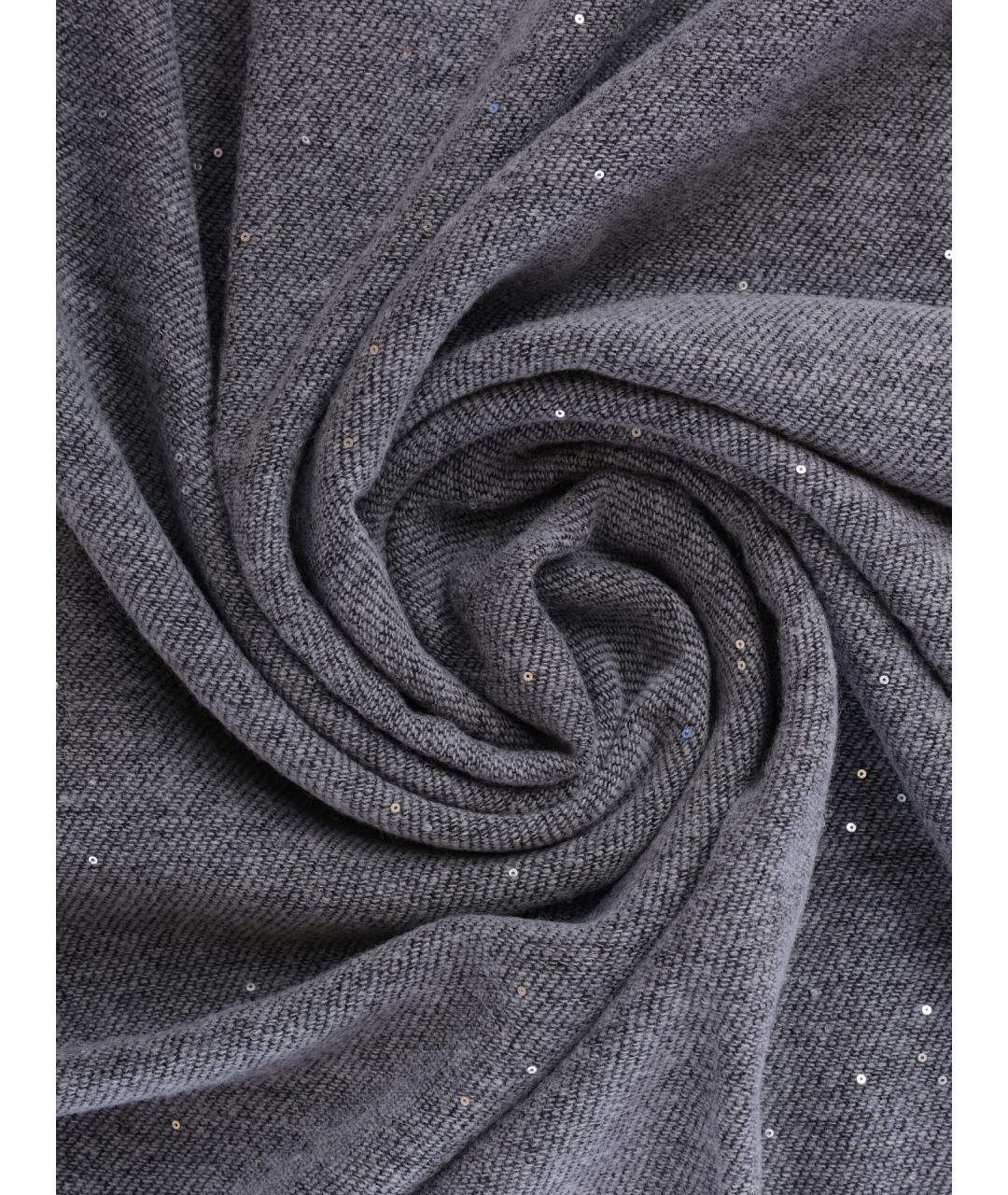 PESERICO Серый шерстяной шарф, фото 2