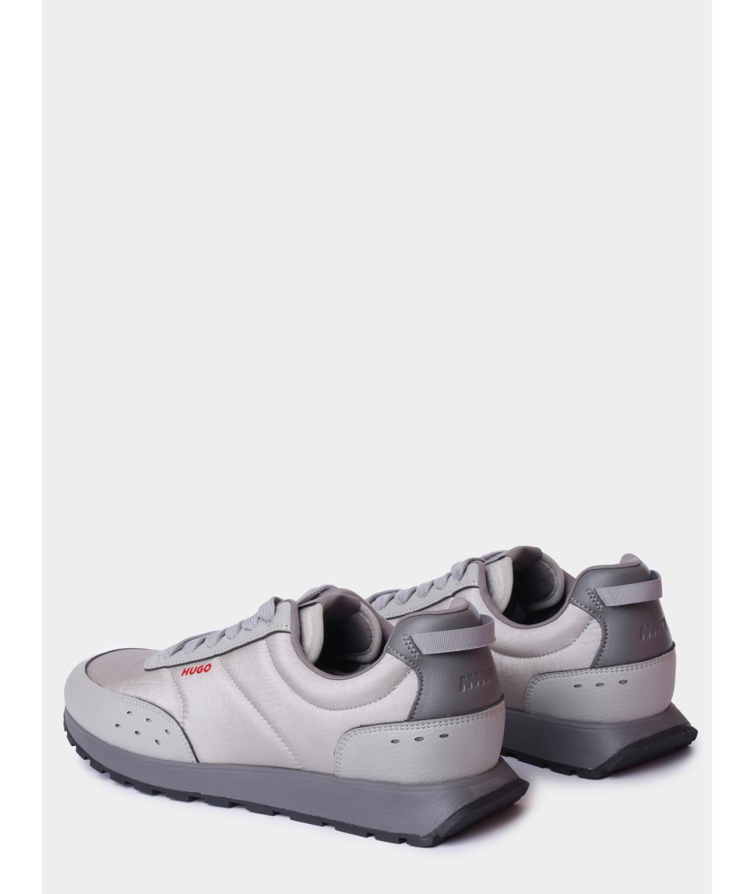 HUGO Серые текстильные высокие кроссовки / кеды, фото 6