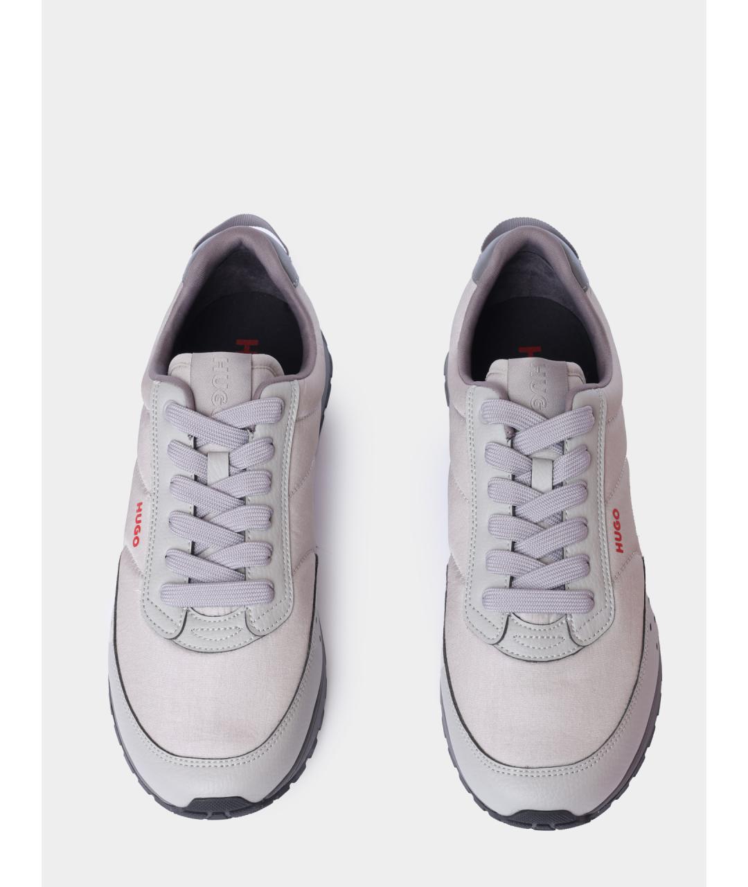 HUGO Серые текстильные высокие кроссовки / кеды, фото 3