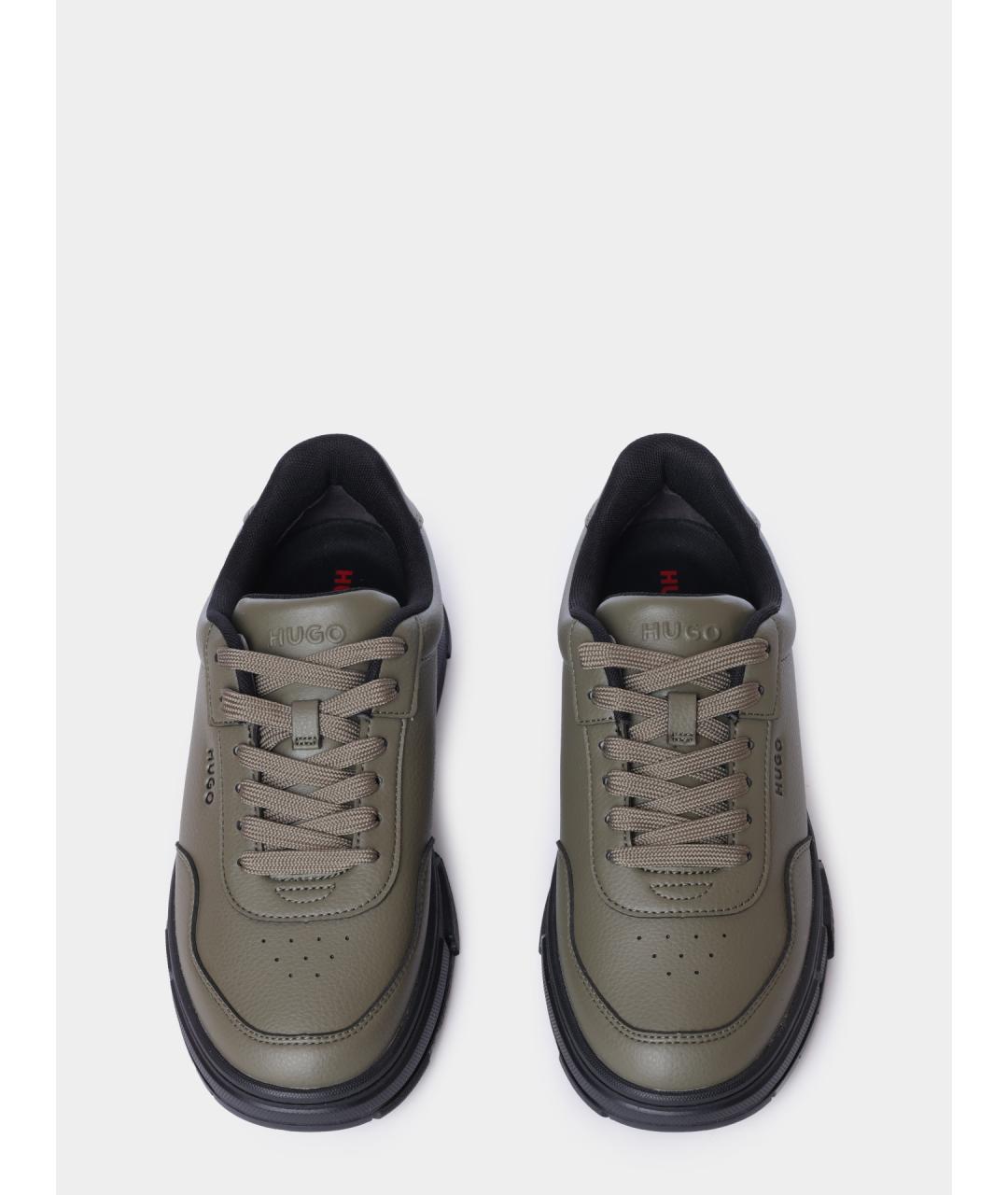 HUGO Хаки низкие кроссовки / кеды, фото 4
