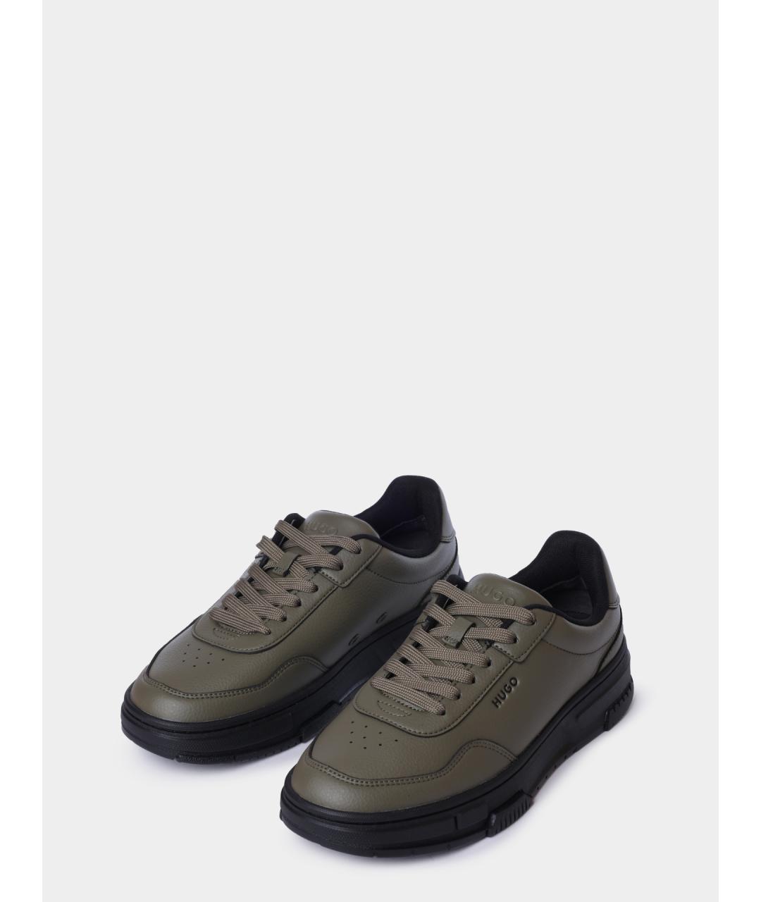 HUGO Хаки низкие кроссовки / кеды, фото 2