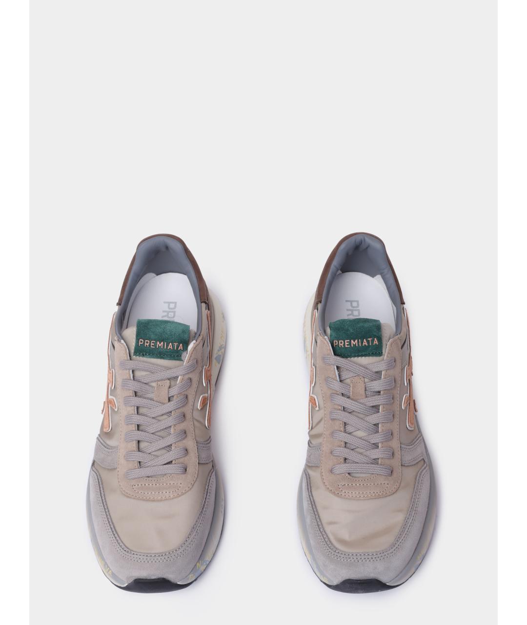 PREMIATA Серые замшевые низкие кроссовки / кеды, фото 3