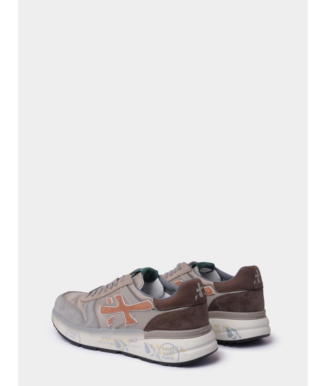 PREMIATA Серые замшевые низкие кроссовки / кеды, фото 5