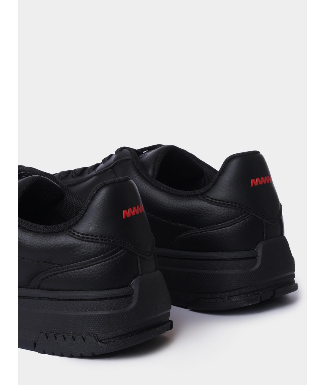 HUGO Черные низкие кроссовки / кеды из искусственной кожи, фото 5