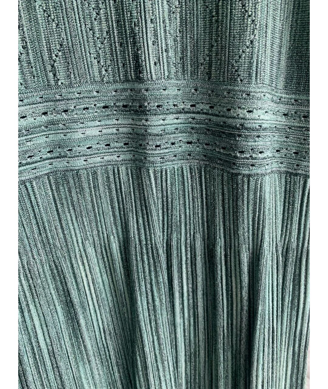 SANDRO Зеленые вискозное платье, фото 4