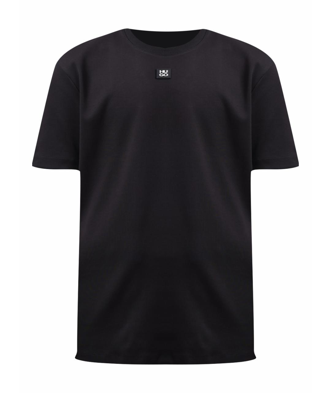 HUGO Черная хлопковая футболка, фото 1