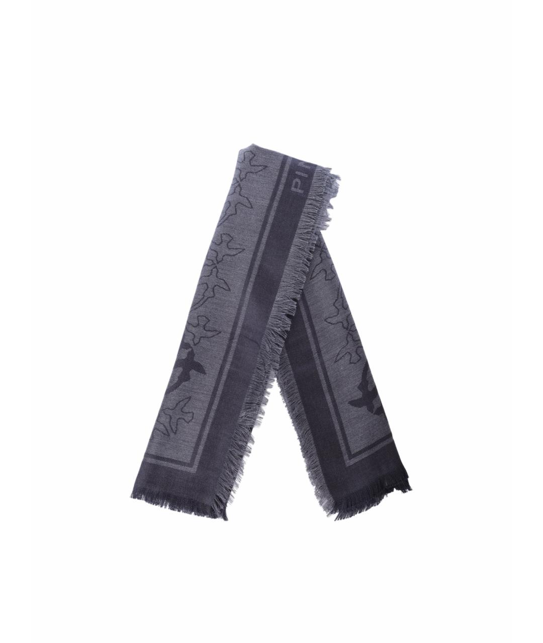 PINKO Серый шарф, фото 1