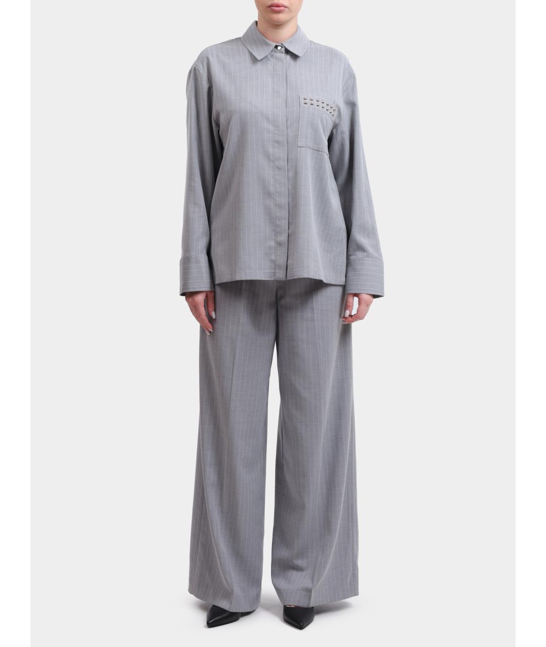 LIU JO Серые прямые брюки, фото 2