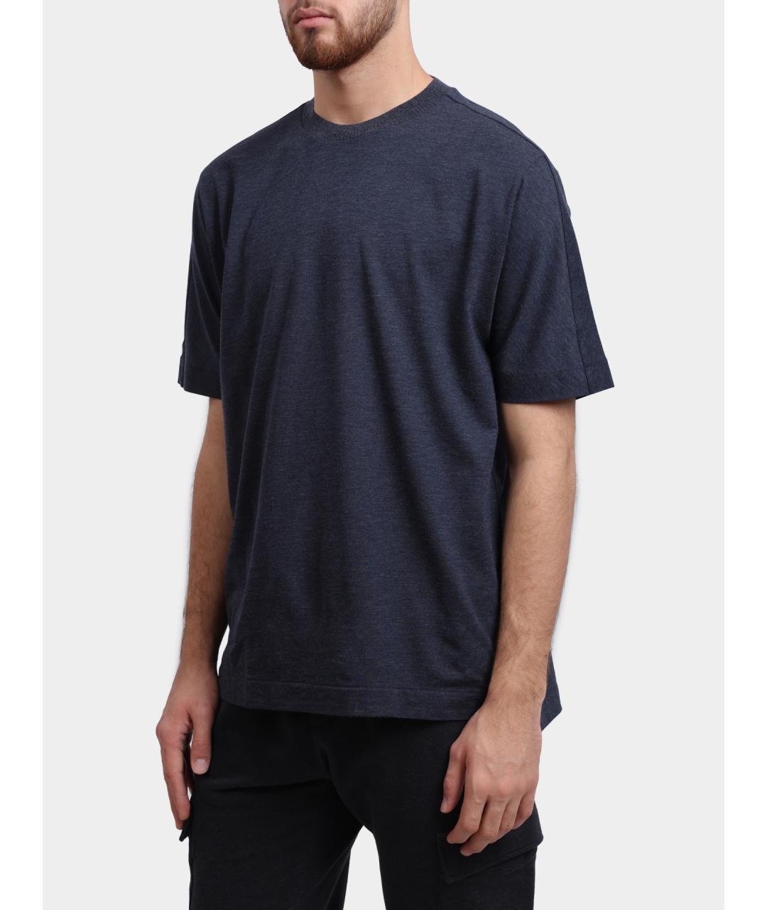 HUGO BOSS Синяя хлопковая футболка, фото 3