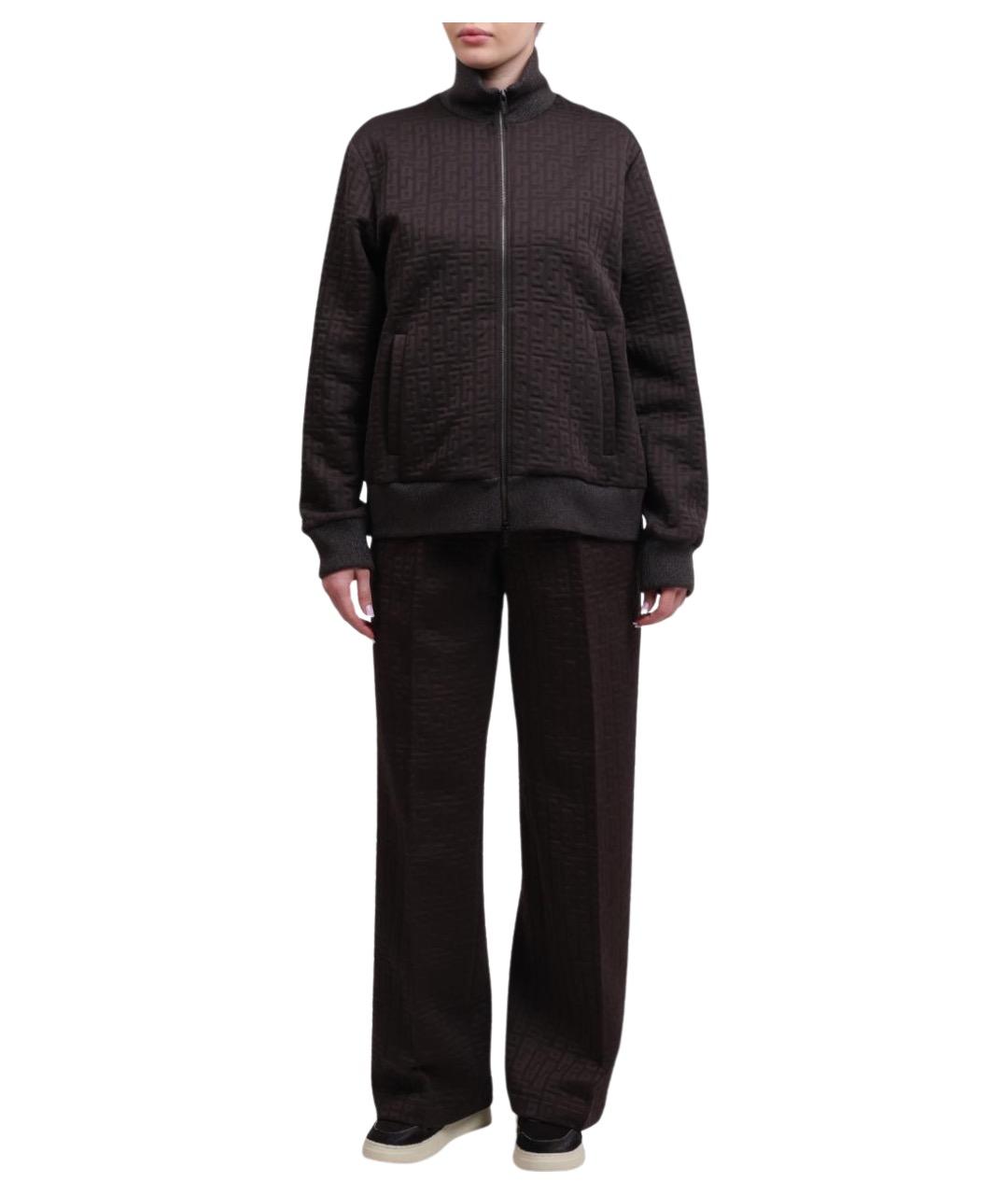 PESERICO Коричневые прямые брюки, фото 1