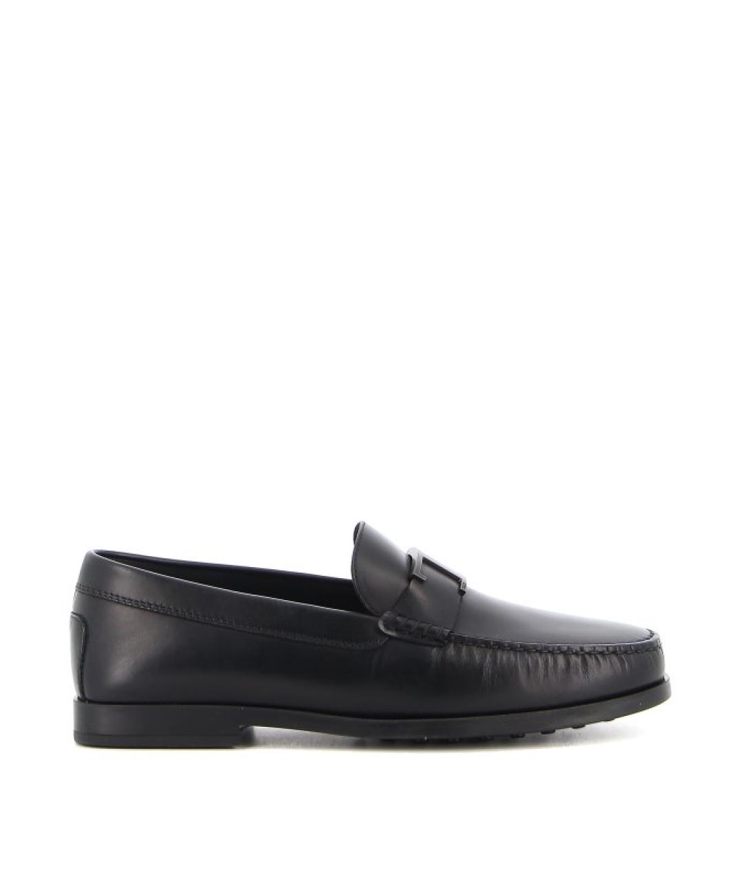 TOD'S Черные кожаные лоферы, фото 1