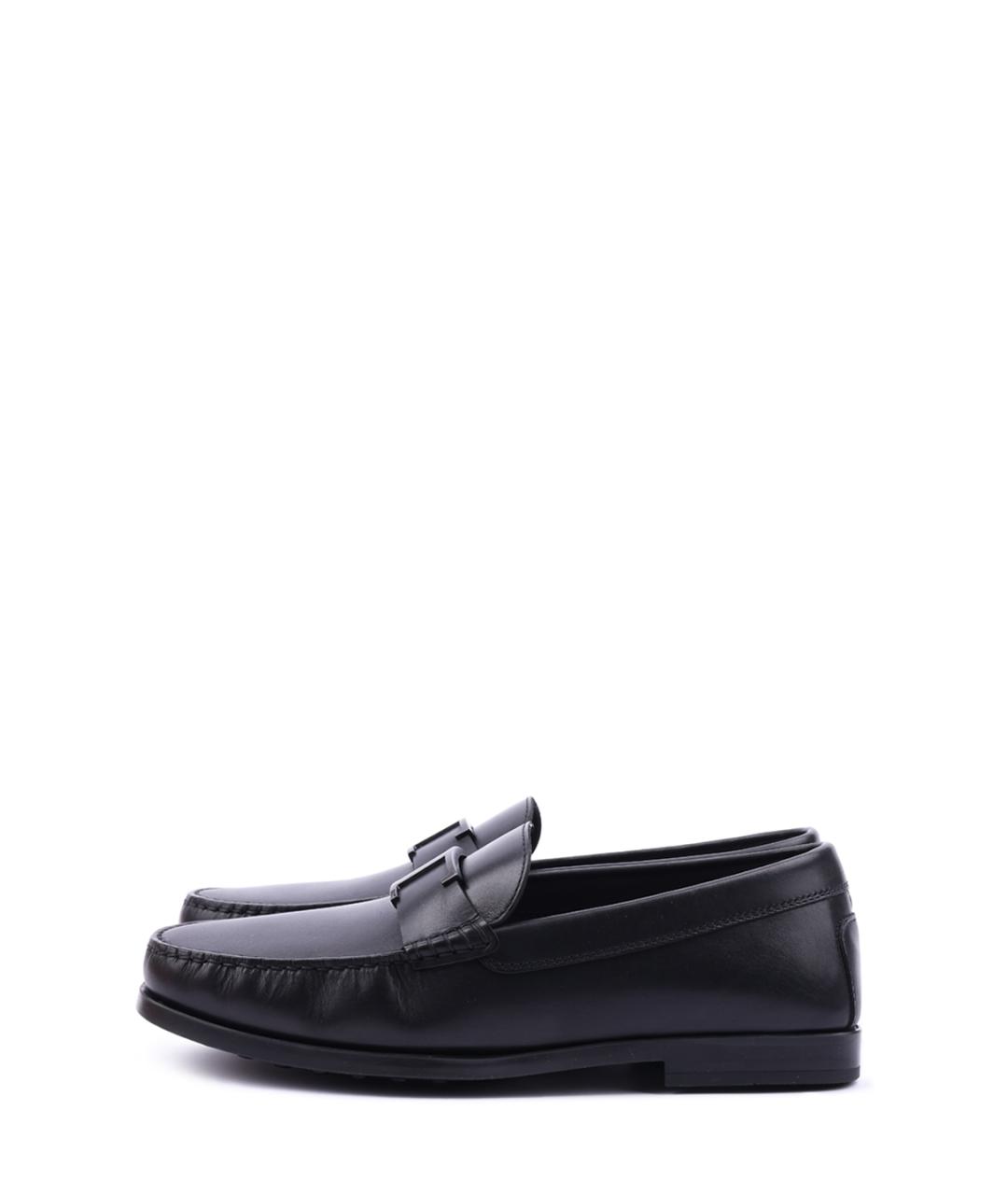 TOD'S Черные кожаные лоферы, фото 5