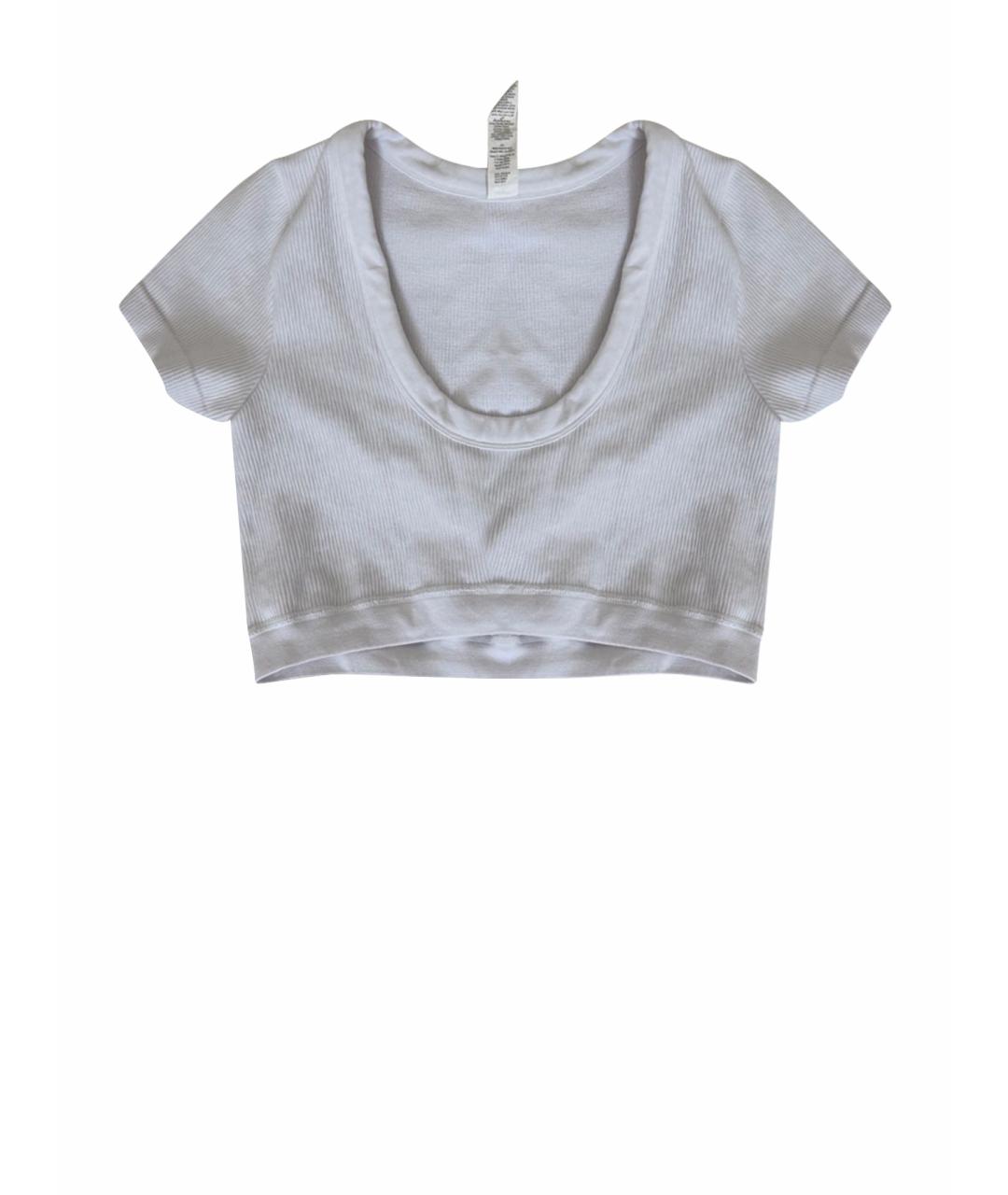 ALO YOGA Белая синтетическая майка, фото 1