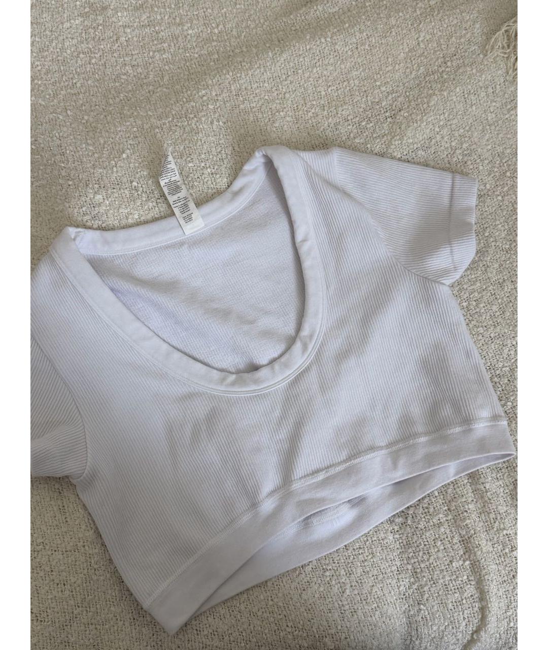 ALO YOGA Белая синтетическая майка, фото 4