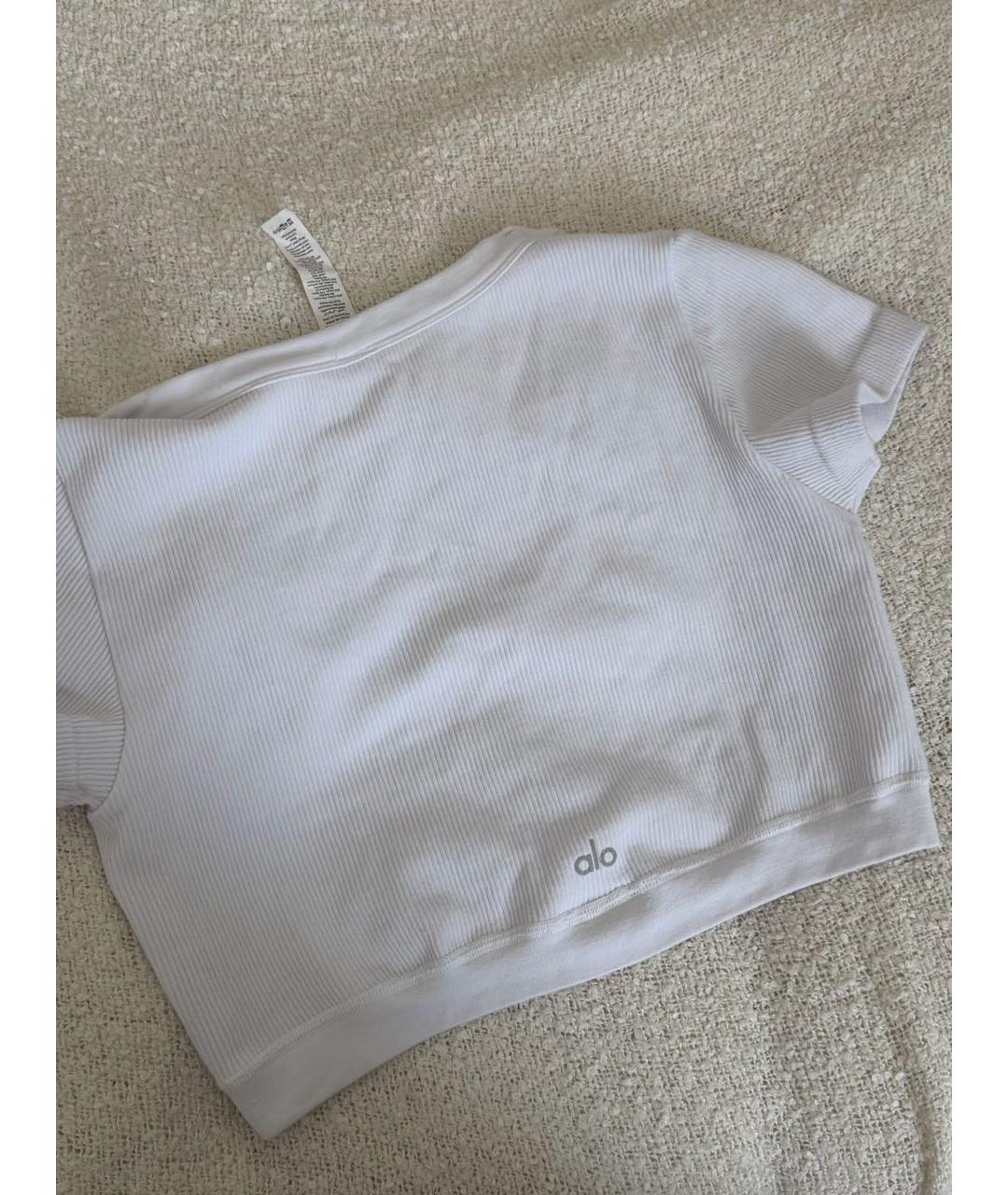 ALO YOGA Белая синтетическая майка, фото 2