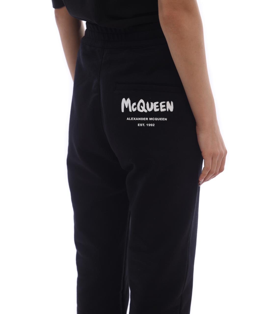 ALEXANDER MCQUEEN Черные хлопковые спортивные брюки и шорты, фото 5