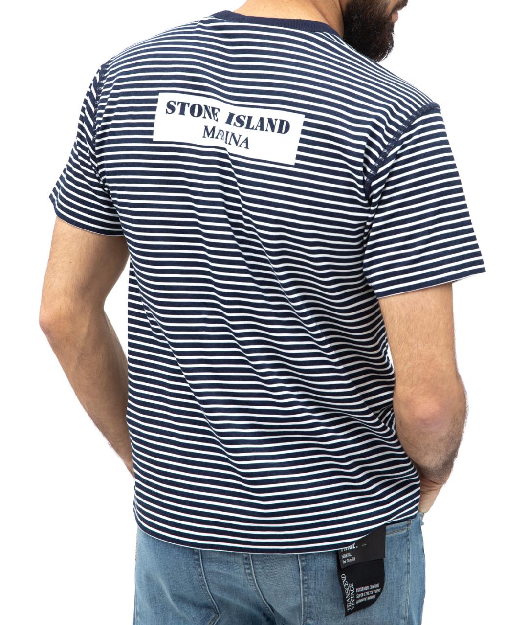 STONE ISLAND Мульти хлопковая футболка, фото 4