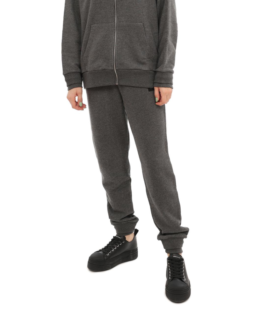 ARMANI EXCHANGE Серые хлопковые прямые брюки, фото 2