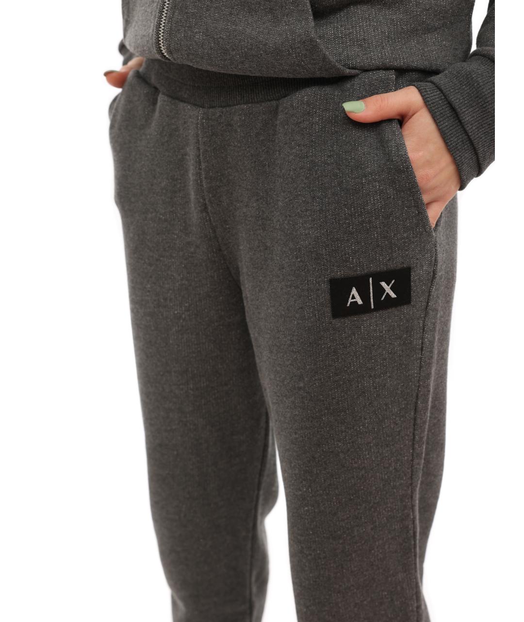 ARMANI EXCHANGE Серые хлопковые прямые брюки, фото 6